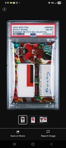 2024 Panini Spectra Bucky Irving Radiant Rookie Patch Auto RPA /75 PSA 8 4A - Picture 1 of 2