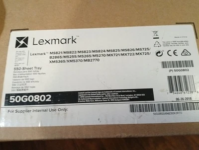 NEW Lexmark 50G0802 MS821 MS822 MS823 MX721 MX722 550-Sheet Paper TRAY - Image 1 of 4