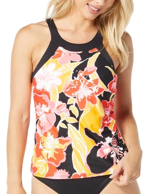 Tankini Carmen Marc Valvo Mujer Estampado Floral Cuello Alto Multi Talla XL Foto 1 de 2