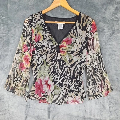 Babydoll floral romántico vintage para mujer pequeño mediano de seda Y2K hada delicado Foto 1 de 4