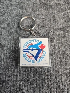 Toronto Blue Jays Keychain 1986 Vtg Logo Bird MLB Square 80s - Picture 1 of 4