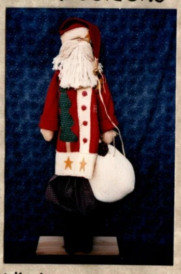 Nick 42" Santa Doll Pattern Soft Sculpture Country Scrap Primitive - Image 1 of 3
