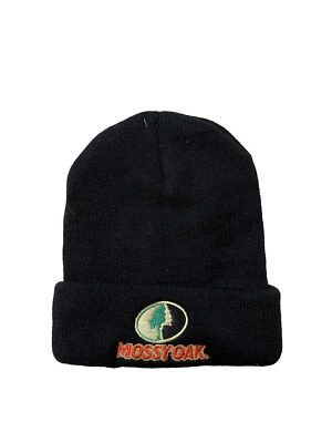 Mossy Oak Super Heavy Knit Hat Beanie Insulated Hunting Outdoors Camp Black - Image 1 of 4