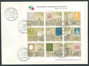 1985 ITALIA FDC FOGLIETTO ANTICHI STATI NO TIMBRO ARRIVO - BF - Picture 1 of 1