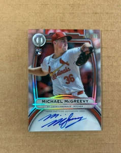 2025 Topps Tribute Baseball Michael McGreevy Rookie Signed Auto Card /199 - Picture 1 of 2