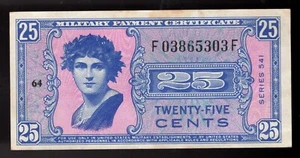 25Cents MPC Series of 542 Plate # 64 AU (CRISP) - Picture 1 of 2