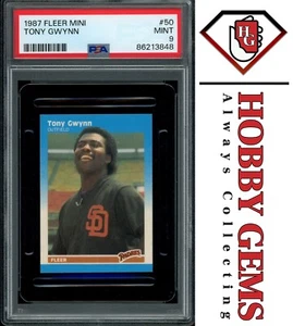 Tony Gwynn PSA 9 1987 Fleer Mini #50 - Imagen 1 de 2