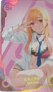 Marin Sexy Girl Waifu Anime Card Custom TCG Girl Holo Goddess Story ACG - Picture 1 of 1