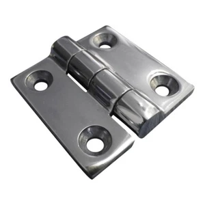 Polished Stainless Steel Door Hinge, 316 Marine &Sailing, Door, Locker: Freepost - Picture 1 of 3