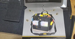 Clc Work Gear 1139 Large tray tote Tool Bag Polyester 23 Pockets Black 15x10x12" - Picture 1 of 17