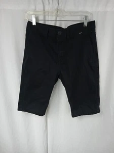 Hurley Flat Front Cut Off Shorts Black Boys Size 20 - Picture 1 of 14