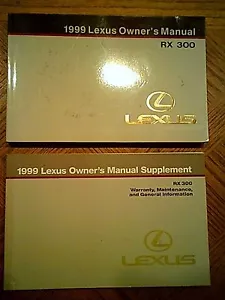 Lexus RX 300 1999 kit manual del dueño - Imagen 1 de 1