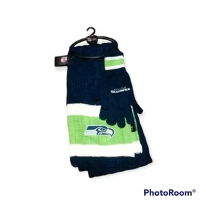 NFL Seattle Seahawks Scarf & Glove Gift Set NWT Official Licensed Product - Picture 1 of 1