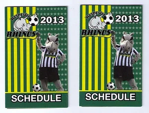 2013 MLS Rochester Rhinos pocket schedules 2 two - Lancers - Picture 1 of 2