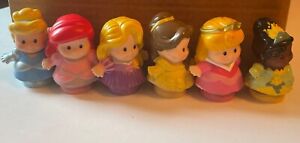 Fisher Price Little People Disney Princess Lot Of 6 Ariel Tiana  Belle Figures