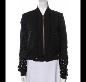 Chaqueta Bomber HAIDER ACKERMANN Perth Algodón Recortado Negro Blanco Lunares Talla Mediana - Imagen 1 de 17