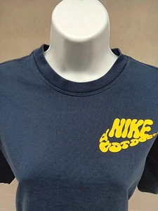 UNIVERSITY OF MICHIGAN WOMENS MED GO BLUE NIKE JUST DO IT SHORT SLEEVE T-SHIRT  - Picture 1 of 13