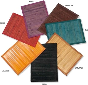 Tappeto stuoia bamboo legno bambù cucina passatoia antiscivol tinta unita Comart - Foto 1 di 1