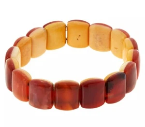 Beautiful Jay King Sterling Silver Chalcedony Reversible Stretch Bracelet 6.75' - Picture 1 of 9