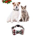 Christmas Decor Durable Soft Bow Tie Dog Cat Collar Adjustable Neck Strap