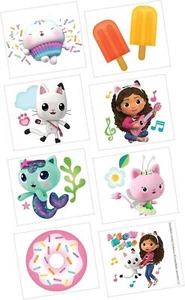 Gabby's Dollhouse DreamWorks Cartoon Kids Birthday Party Favor Temporary Tattoos - Picture 1 of 1