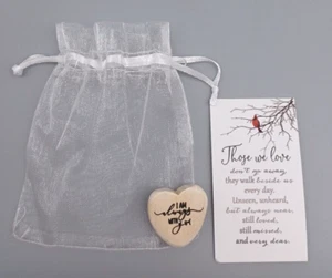 Sympathy Gift Memorial Bereavement Heart w Card Condolence Remembrance - Picture 1 of 6