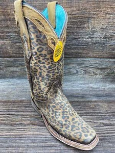 c3788 Damen Westernstiefel Leopardenmuster eckige Zehenpartie von Corral - Bild 1 von 4