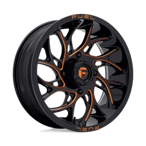 22x7 +0 Fuel UTV D780 Runner UTV 4x156 Gloss Black Orange Wheels (Set of 4) - Picture 1 of 1