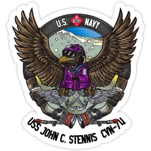 Calcomanía militar USS John C Stennis CVN-74 ABM-F Rate Fuels buque de guerra veterano USN 5" - Imagen 1 de 1