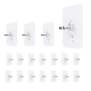 18 Pack Adhesive Wall Screws Hanging Nails, Seamless Screws for Wall Mounting... - Picture 1 of 6