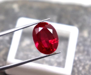 Natural Red Ruby Comes From Burma Ruby Oval Cut 10CT Certified Ruby Loose AAA - Picture 1 of 10