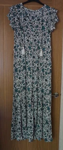 Ladies FAT FACE Stevie Sketched Blue Ivory Maxi Dress Size UK 12 Regular 12R BN - Picture 1 of 10