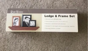 Nuevo de Lote Antiguo - Juego de Cornisa y (2) Marcos MADERAS RARAS. Cornisa/marcos/hardware de 12" - Imagen 1 de 1