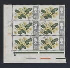 1967 1/9 FLOWERS (O) VERY FINE USED CONTROL BLOCK OF SIX. SG 722