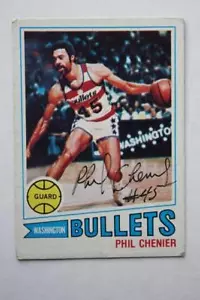 Washington Bullets Star Phil Chenier autographed 1977-78 Topps basketball card-- - Picture 1 of 1