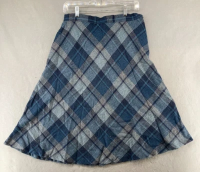 Винтажная женская шерстяная юбка в клетку трапециевидная сделано в Союзе 70-е  - Изображение 1 из 4