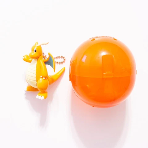 BRAND NEW Dragonite Mini Figure, 2" Japanese Gashapon, Pokemon BANDAI Keychain Cover