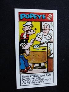 1964 Primrose Popeye 4th Series Card # 12 Four pork chops... (EX)