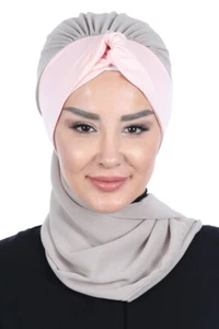 HT-55 foulard pronto pratico hijab chiffon campanello Esarp Sal porta teset Khimar  - Foto 1 di 5