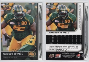 2015 Upper Deck CFL Almondo Sewell #117