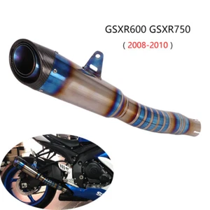 For Suzuki GSXR600 GSXR750 2008-2010 Slip-on Muffler Exhaust Pipe Titanium Alloy - Picture 1 of 8