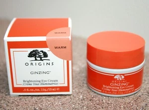 ORIGINS Ginzing Brightening Eye Cream Vitamin C in WARM 0.5oz / 15mL Full Size - Picture 1 of 1