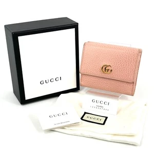 GUCCI Marmont GG Wallet Leather Pink Gold Hardware 524672 Auth - Picture 1 of 24