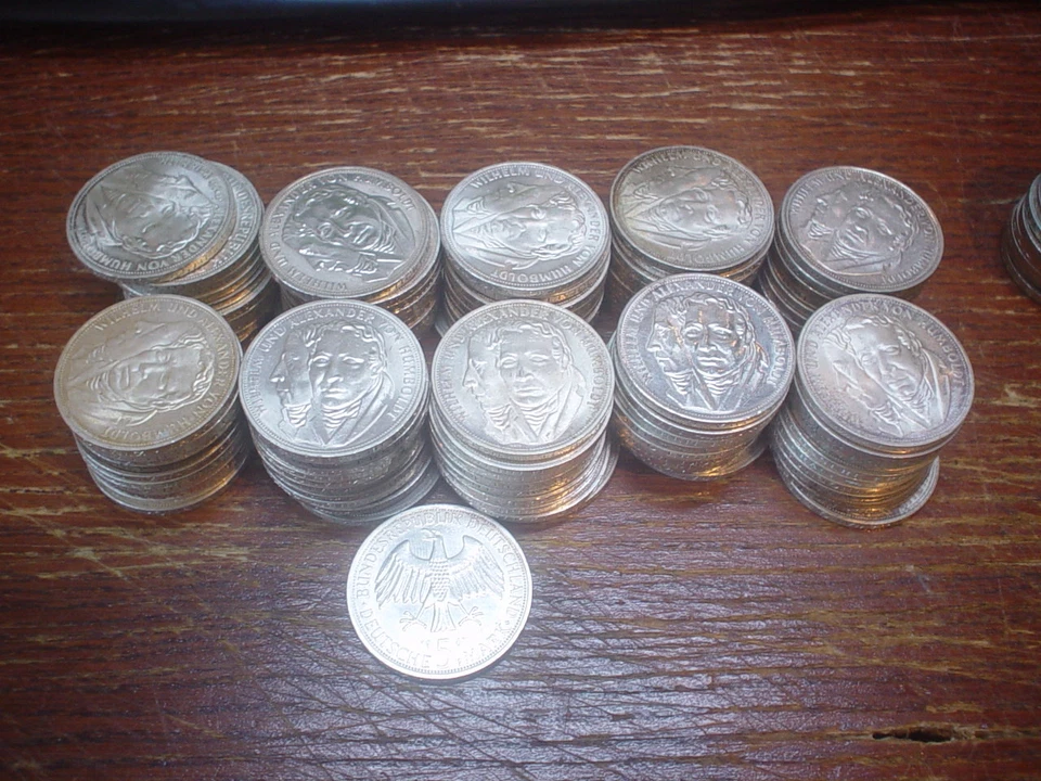 OFERTA, BRD, 1967 F, 10 x 5 marcos alemanes, Humboldt, lote de inversión / inversión Foto 1 de 1