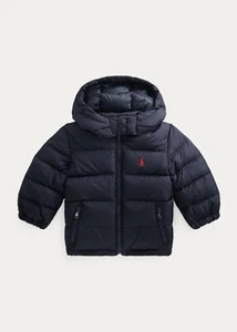 Defect Polo Ralph Lauren Baby Boy Navy Water Repellent Down Jacket 8 ymy0523 - Picture 1 of 2