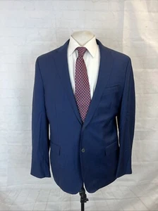 SLIM FIT SUPER 120 Joseph Abboud Men's Navy Blue Solid Wool Blazer 44R $695 - Picture 1 of 11