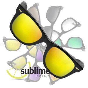 POLARIZED Metallic Yellow Replacement Lenses For Ray Ban Original Wayfarer 54mm - Picture 1 of 5