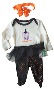 Baby Kleid Set 3tlg EULE Body Hose + TuTu + Stirnband Gr50/56 Puppenkleidung NEU