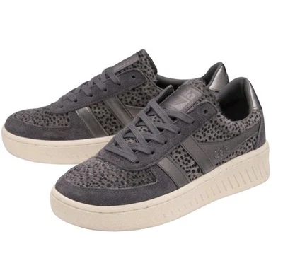 Gola Grandslam Savanna Sneakers Suede Leather Grey Animal Print Woman’s Size 7 - Image 1 of 4
