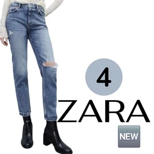 🆕️ New ZARA Hi-Rise Ankle Length Skinny Jeans in Vintage Blue - 4  | Slim Fit - Picture 1 of 18